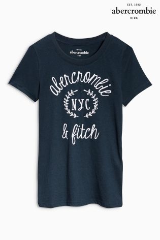 Navy Abercrombie & Fitch Short Sleeve Tee